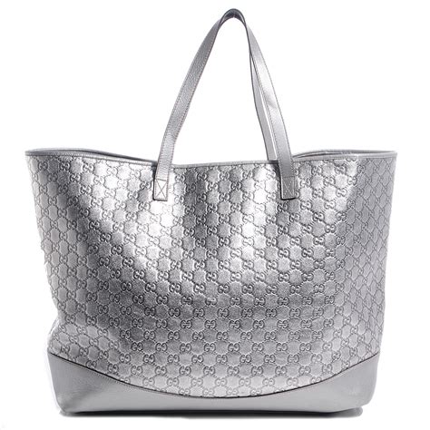 gucci sukey leather large|GUCCI Guccissima Large Sukey Tote Silver .